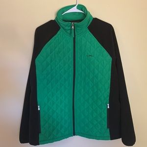 Ralph Lauren full zip fleece jacket with quilted front